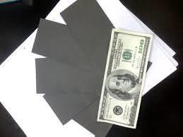 CLEANING OF BLACK DOLLARS FROM CHEMICAL CLEANING 